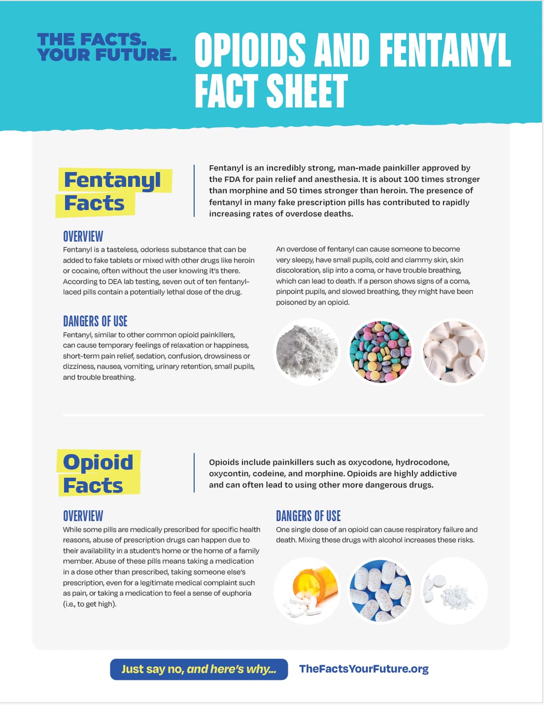 first page opioids and fentanyl fact sheet